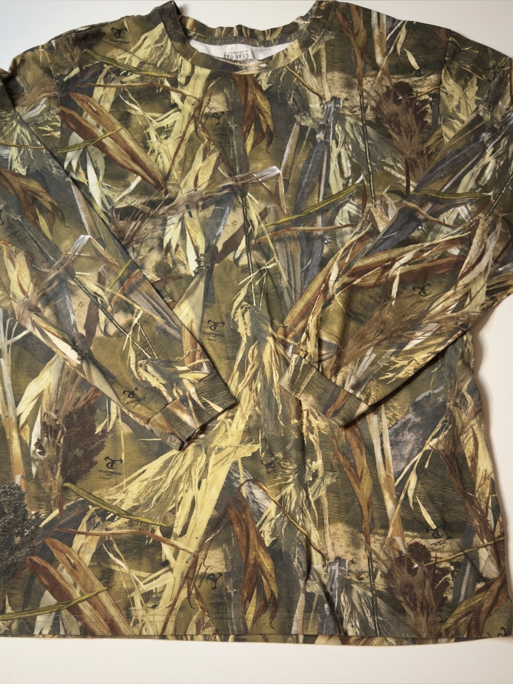 EUC Men's Red Head Camouflage Long-Sleeve Mid-Weight LS Tee (M)